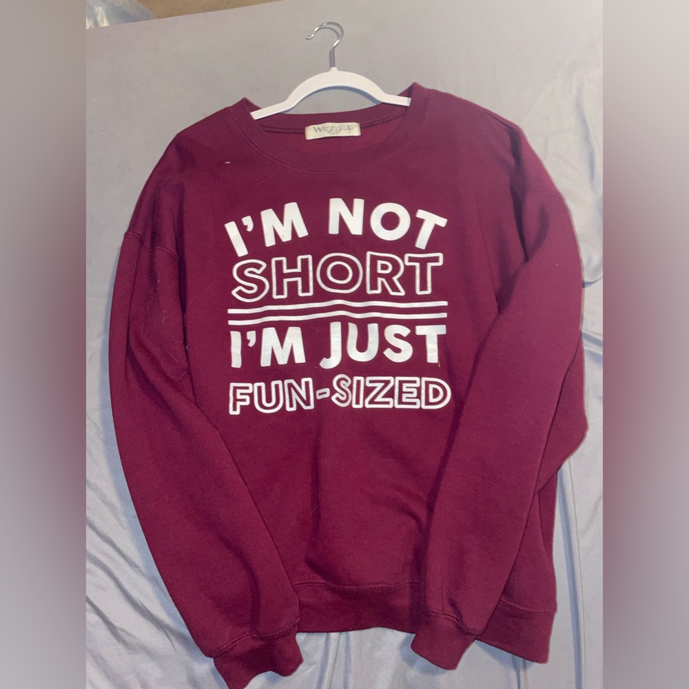 Red crewneck sweater